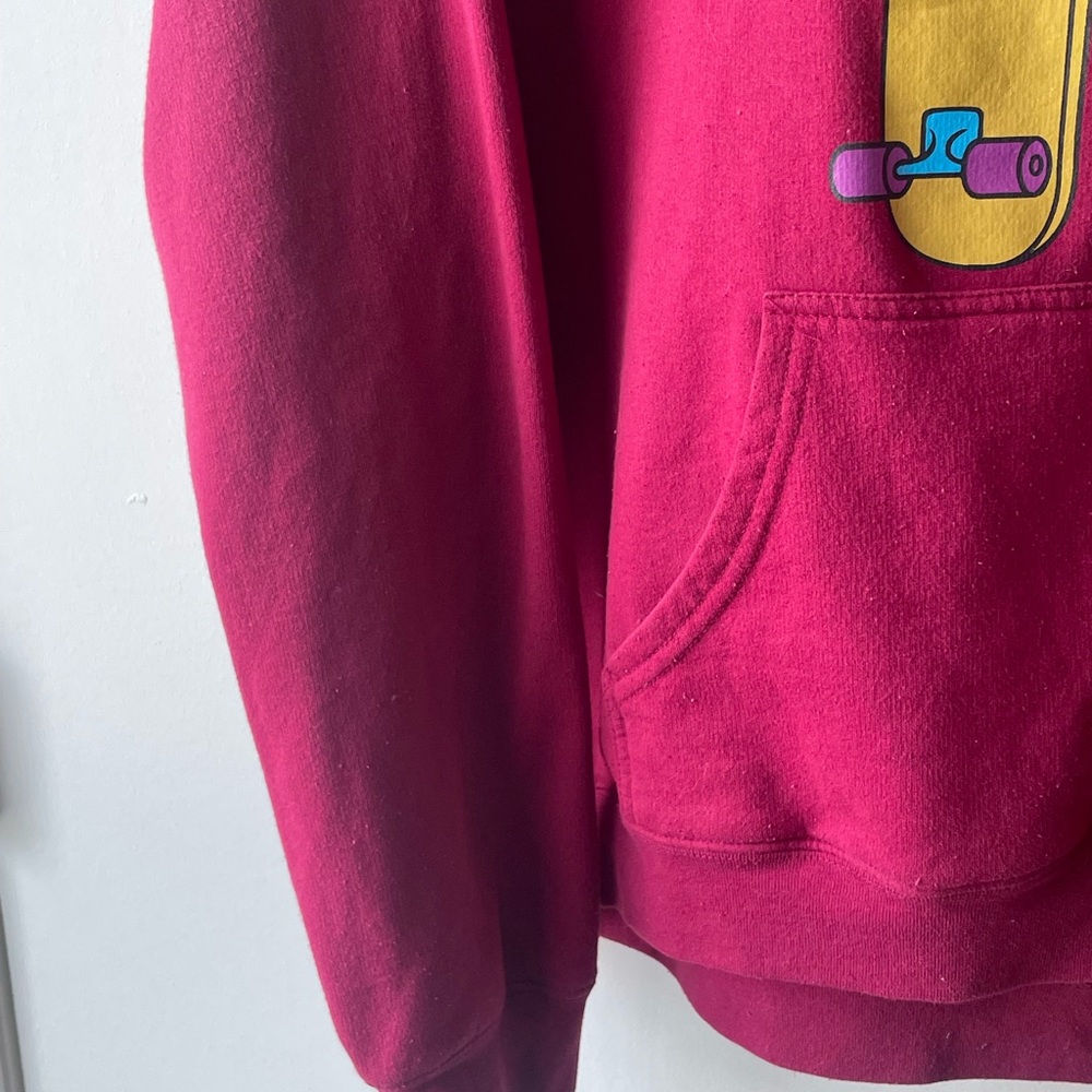 Red Bart Simpson Skateboarding Pullover Sweater - Picture 6 of 6